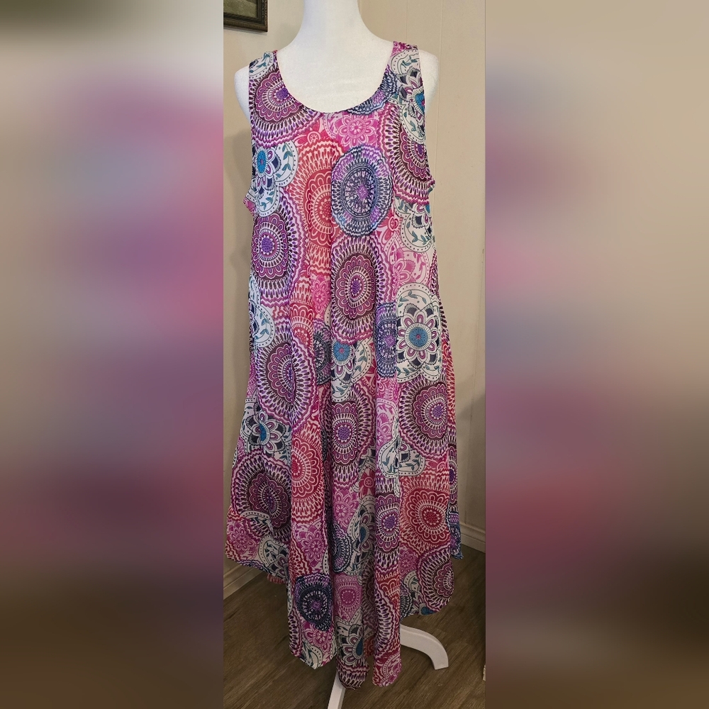 Colorful Lapogee Mandala Print Maxi Women's Dress